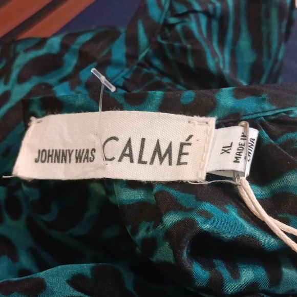 Johnny Was Friday Silk Dress by Calme, Leopard Print - Picture 8 of 8